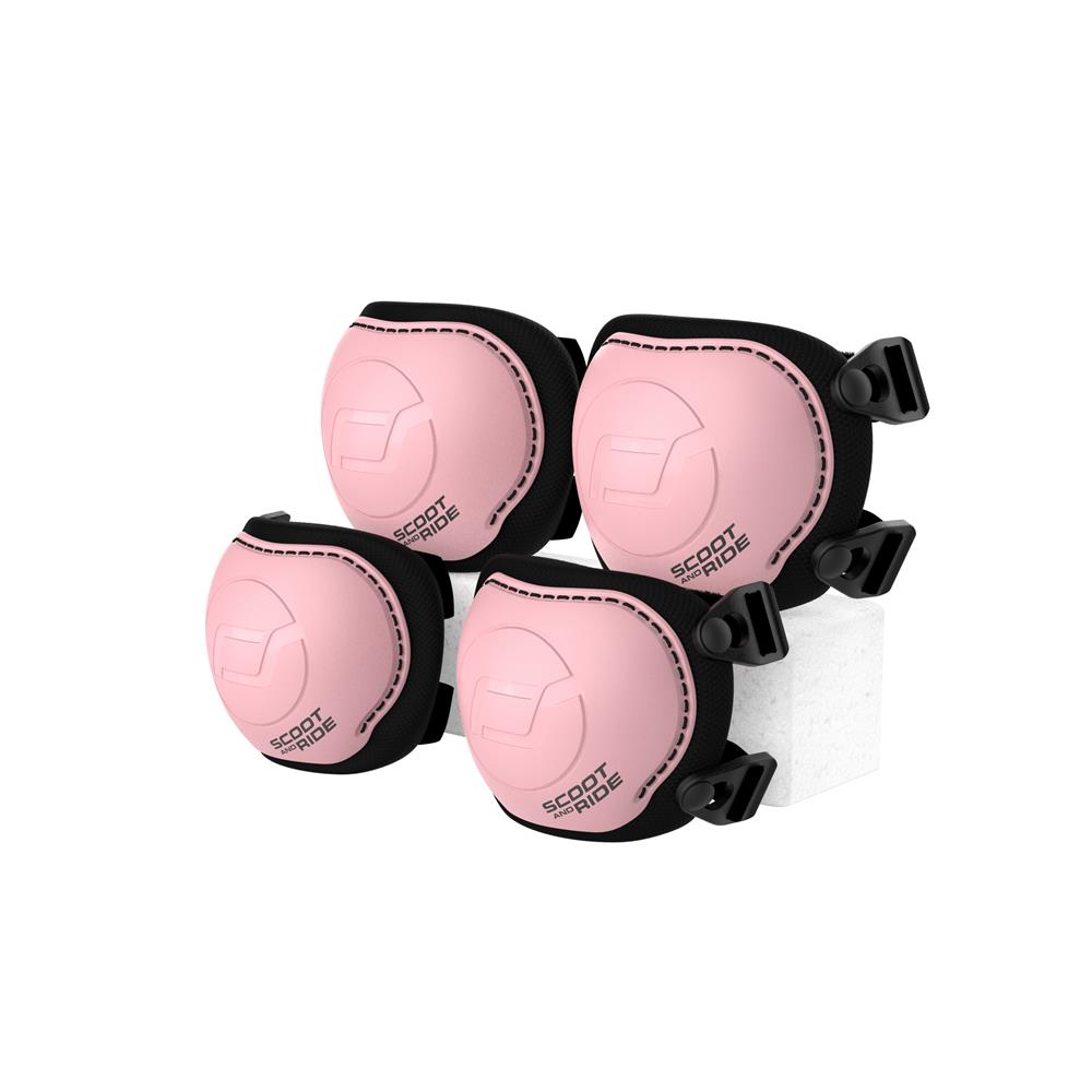 Scoot & Ride Protective Set, Größe XXS, rose, Knieschoner und Ellbogenschoner Set in rosa