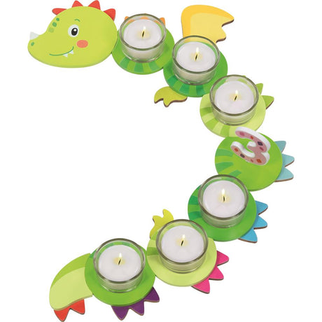 goki Geburtstagsdrache Taro – Holz-Set mit Kerzenhalter, für Kinder ab 1 Jahr