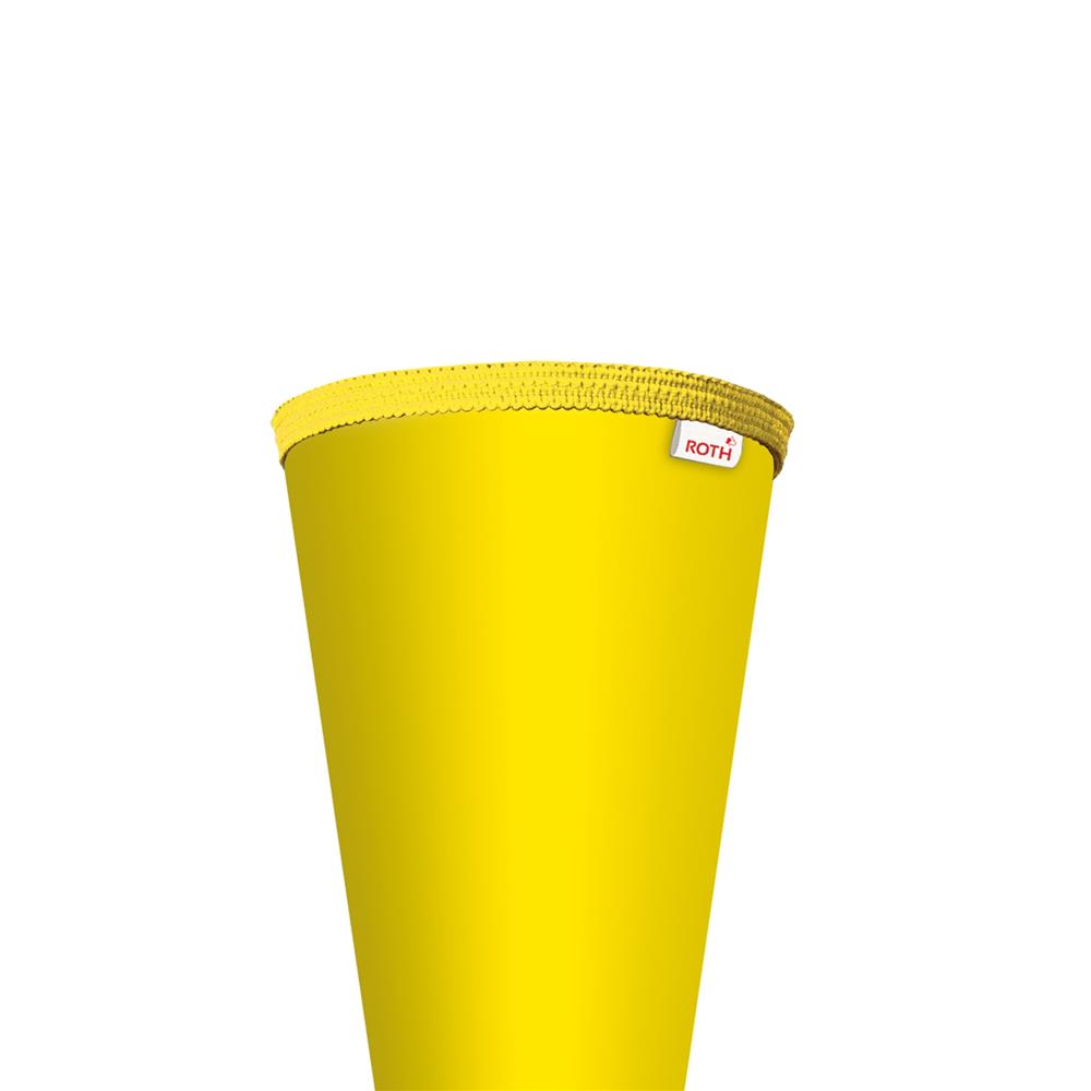 Roth Schultüte-Rohling/Basteltüte, gelb, 70cm, rund, Rot(h)-Spitze, ohne Verschluss