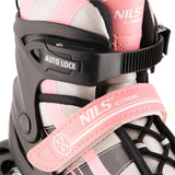 NILS EXTREME NH18366A 2in1 Inliner Schlittschuhe Gr. 39-43, Rosa-Weiß, verstellbar