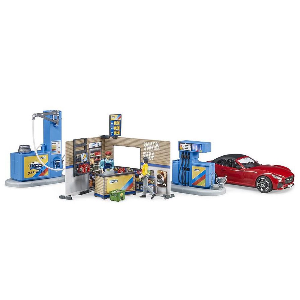 Bruder 62111 - bworld Tankstelle mit Waschplatz