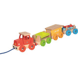 goki Güterzug GK-Rail Holzspielzeug Zug mit Waggons 55 cm ab 2 Jahren Kinder