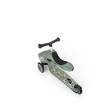Scoot & Ride Highwaykick 1 Lifestyle, green lines - Kinderroller mit Aufbewahrungsbox