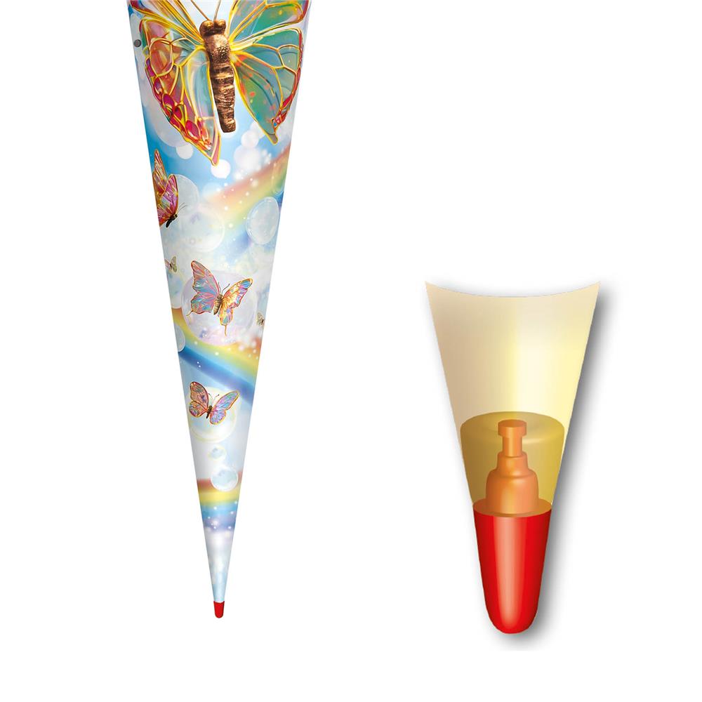 Roth Schultüte Rainbow Butterfly, 70cm, rund, mit Sound