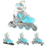 NILS EXTREME NH18331 4in1 Inliner Schlittschuhe Rollschuhe Gr. 35-38, Blau, verstellbar