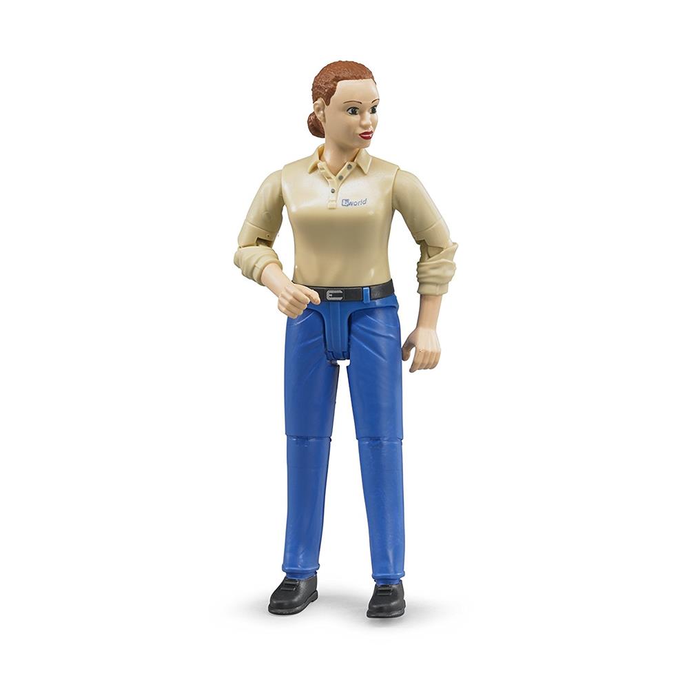 Bruder 60408 - bworld Frau mit hellem Hauttyp und blauer Hose