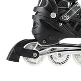 NILS EXTREME NH10905 4in1 LED Inliner Schlittschuhe Rollschuhe Gr. 31-34, Schwarz, verstellbar