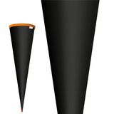 Roth Schultüte-Rohling/Basteltüte, schwarz, 70cm, rund, Rot(h)-Spitze, ohne Verschluss