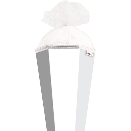 Roth Extra große XXL Schultüte-Rohling/Basteltüte, weiß, 100cm, eckig, Rot(h)-Spitze, Tüllverschluss
