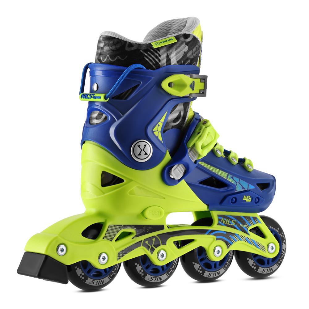 NILS EXTREME NA1055 BLAZE Inlineskates Inliner Kinder Gr. 35-38, Dunkelblau, größenverstellbar