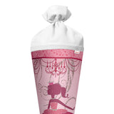 Roth Schultüte Ballerina mit Glitter, 70cm, rund, mit Rot(h)-Spitze und weißem Filzverschluss