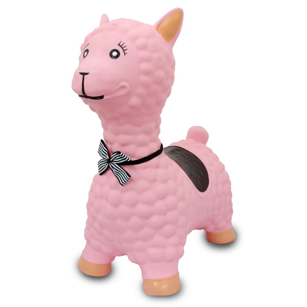 Jamara Hüpftier Lama, rosa, Hüpfspielzeug mit Luftpumpe