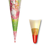 Roth Schultüte Einhornglück, 70cm, rund, Rot(h)-Spitze, Filzverschluss, Glitter