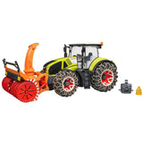 Bruder 03017 - Claas Axion 950 mit Schneeketten und Schneefräse
