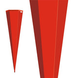 Roth Schultüte-Rohling/Basteltüte, rot, 85cm, eckig, Rot(h)-Spitze, ohne Verschluss