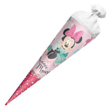 Roth Schultüte Disney Minnie Maus, 70cm, rund, mit Rot(h)-Spitze und weißem Filzverschluss