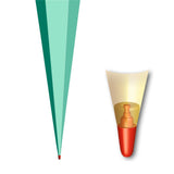 Roth Schultüte-Rohling/Basteltüte, mint, 85cm, eckig, Rot(h)-Spitze, ohne Verschluss