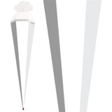 Roth Extra große XXL Schultüte-Rohling/Basteltüte, weiß, 100cm, eckig, Rot(h)-Spitze, Tüllverschluss