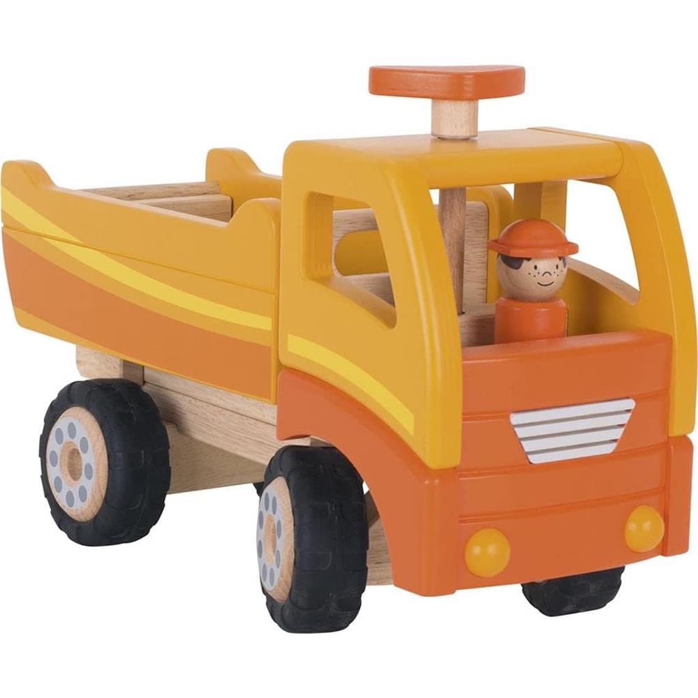 Goki Baufahrzeug aus Holz - Kipper, Kipplastwagen