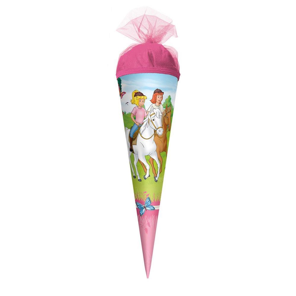 Roth Schultüte Bibi und Tina - Pferdefreunde, 35cm, rund, Tüllverschluss