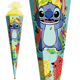 Roth Schultüte Disney Stitch, 85cm, eckig, Rot(h)-Spitze, Tüllverschluss