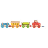 goki Güterzug GK-Rail Holzspielzeug Zug mit Waggons 55 cm ab 2 Jahren Kinder