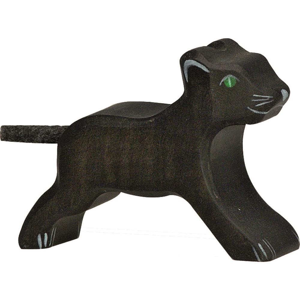 Holztiger Holzfigur - Panther, klein, Holzspielzeug, ab 3 Jahren