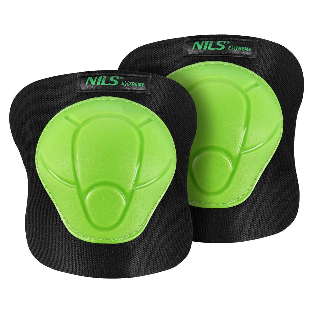 NILS EXTREME H210 Schoner-Set, Schwarz-Grün, XS - Protektoren Handgelenk Ellenbogen Knie