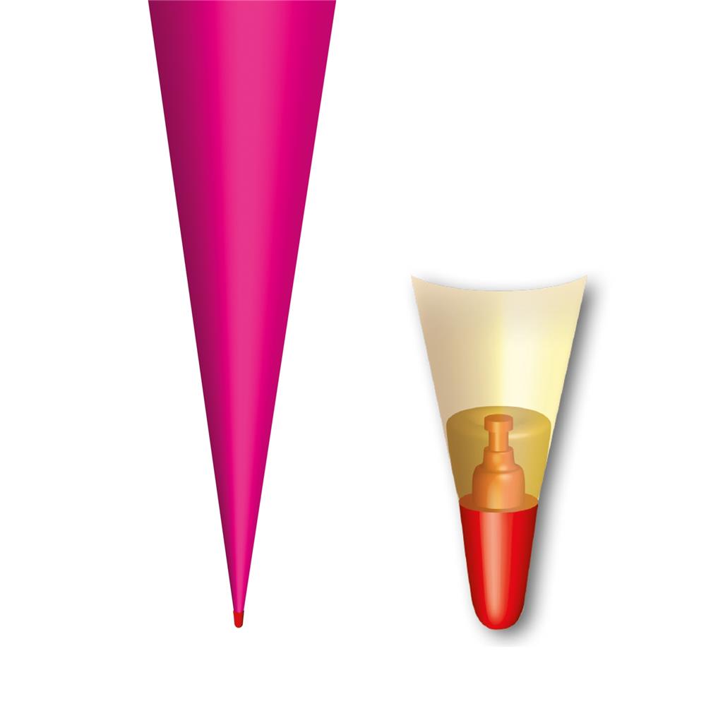 Roth Schultüte-Rohling/Basteltüte, pink, 70cm, rund, Rot(h)-Spitze, ohne Verschluss