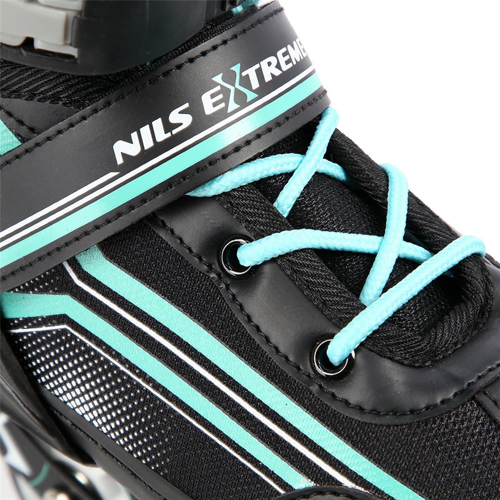 NILS EXTREME NH18190 2in1 Inliner Schlittschuhe Kinder Gr. 34-38, Schwarz-Blau, verstellbar