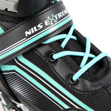 NILS EXTREME NH18190 2in1 Inliner Schlittschuhe Kinder Gr. 34-38, Schwarz-Blau, verstellbar