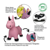 Jamara Hüpftier Einhorn, pink, Hüpfspielzeug mit Luftpumpe