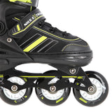 NILS EXTREME NH18191 2in1 Inliner Schlittschuhe Kinder Gr. 34-38, Schwarz-Limettengrün, verstellbar