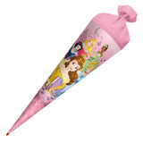 Roth Schultüte Disney Princess, 70cm, rund, Rot(h)-Spitze, Filzverschluss, Glitzer