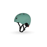 Scoot & Ride Kinderhelm Größe XXS-S (45-51 cm) reflective forest - Schutzhelm mit LED-Licht