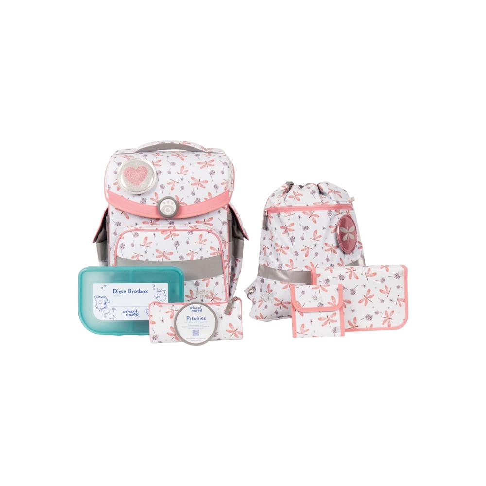 School-Mood Schulranzenset Timeless Air+ Dragonfly (Nordic Collection, weiß)