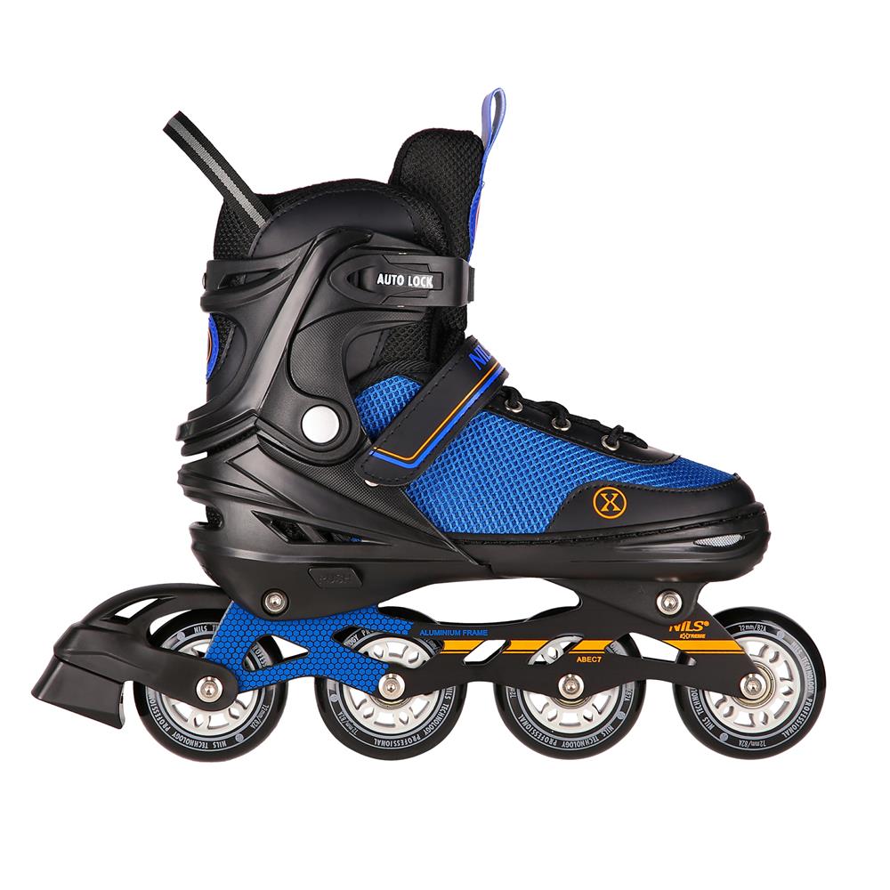 NILS EXTREME NH18188A 2in1 Inliner Schlittschuhe Gr. 39-43, Schwarz-Orange, verstellbar