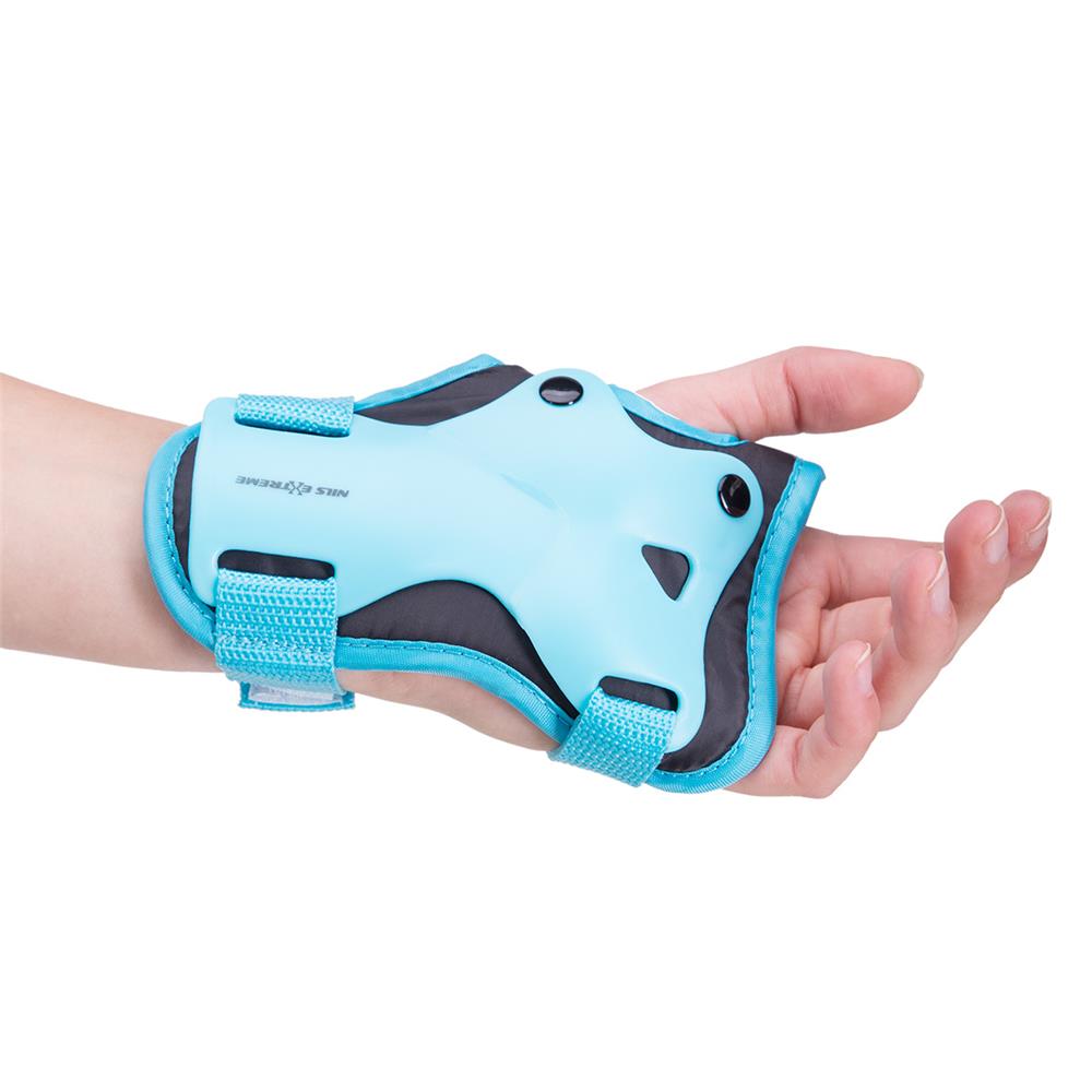 NILS EXTREME H704 Schoner-Set, Blau, Größe L - Protektoren Handgelenk Ellenbogen Knie
