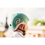 Scoot & Ride Kinderhelm Größe XXS-S (45-51 cm) reflective forest - Schutzhelm mit LED-Licht