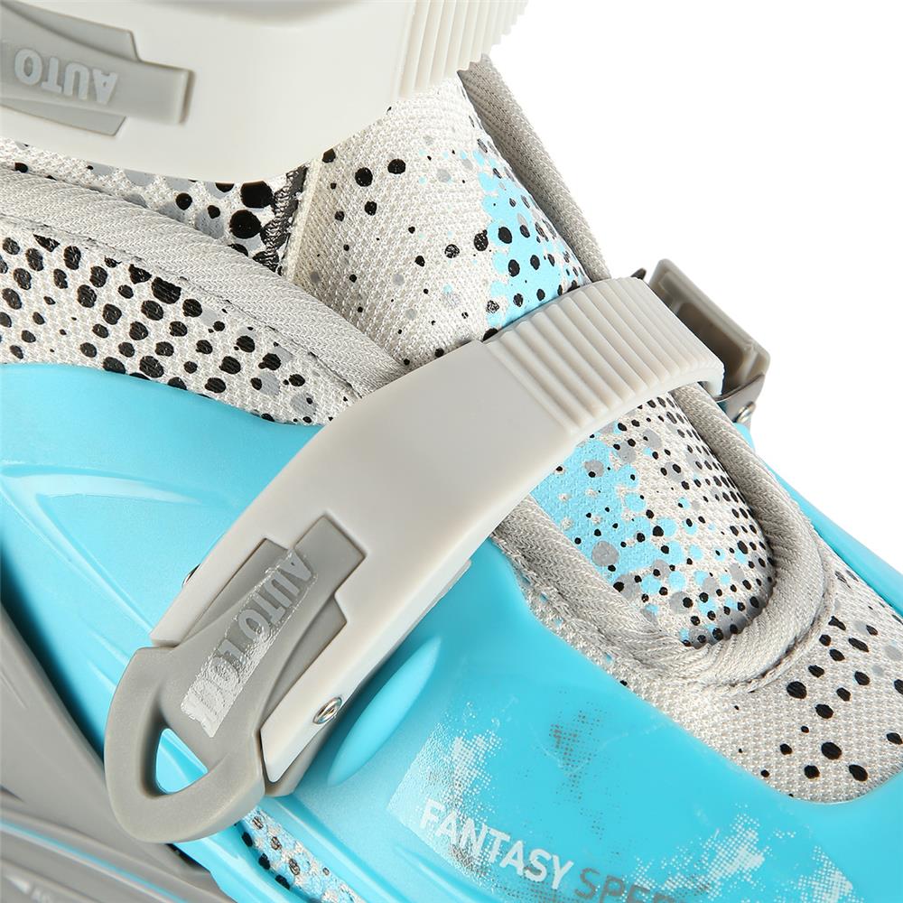NILS EXTREME NH18331 4in1 Inliner Schlittschuhe Rollschuhe Gr. 35-38, Blau, verstellbar