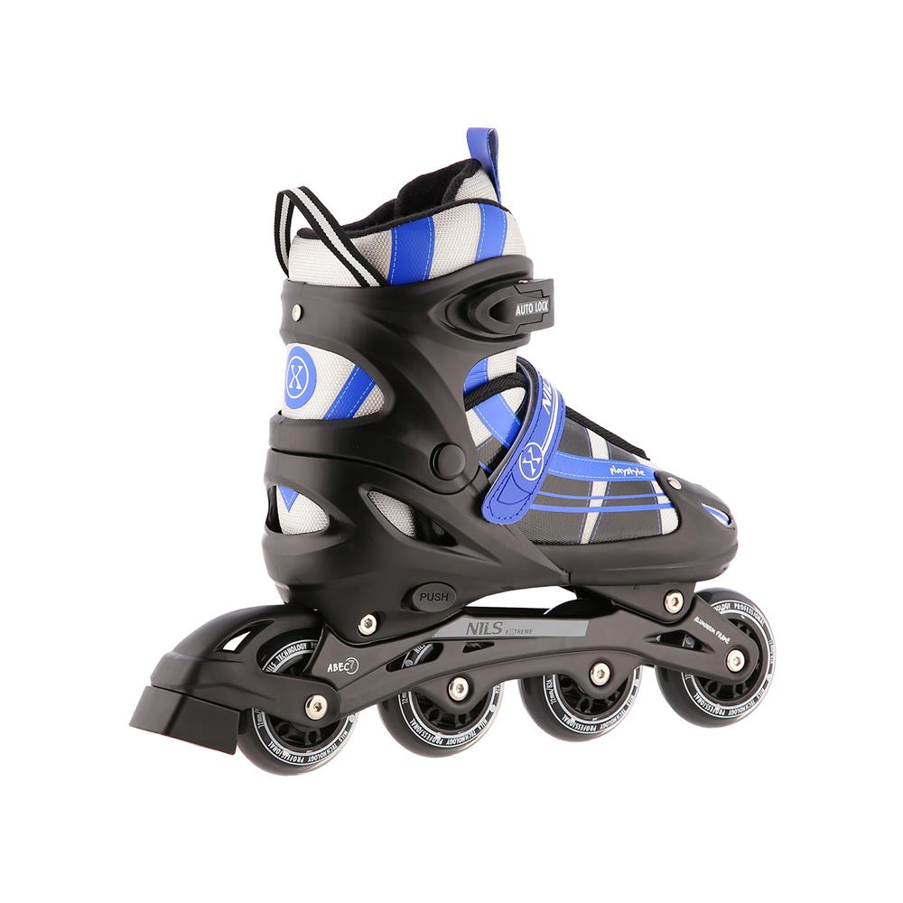 NILS EXTREME NH18366A 2in1 Inliner Schlittschuhe Kinder Gr. 31-34, Dunkelblau, verstellbar