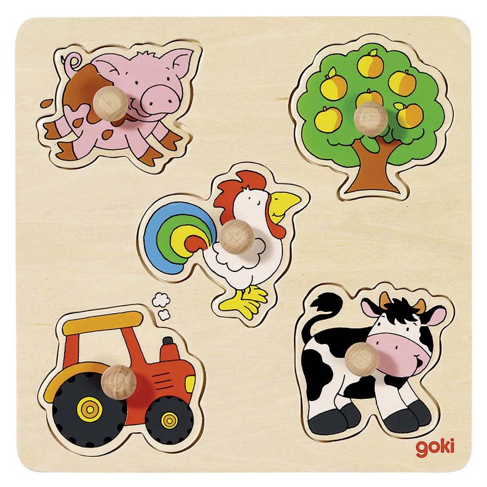 Goki Steckpuzzle Auf dem Land