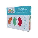 Cleverclixx Autobahn-Bausatz Erweiterungsset 15 Kurven Knallfarben, Rennstrecke, magnetische Bausteine