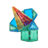 Cleverclixx Kuppel-Bausatz Knallfarben 47 Teile, gebogene Magnetbausteine, abwechslungsreiche Form