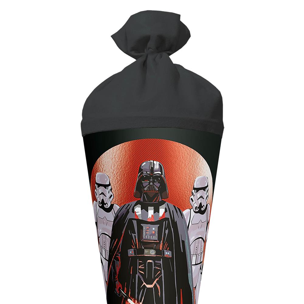 Roth Schultüte Disney Star Wars mit Folieneffekt, 70cm, rund, mit Rot(h)-Spitze und schwarzem Filz