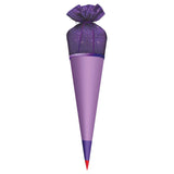 Roth Schultüte Stoffbezug mit Satinschleife, lila, 70cm, rund - ohne Rohling
