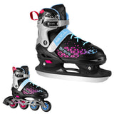 NILS EXTREME NH18190A BRAVE 2in1 Inliner Schlittschuhe Gr. 39-43, Rosa, verstellbar