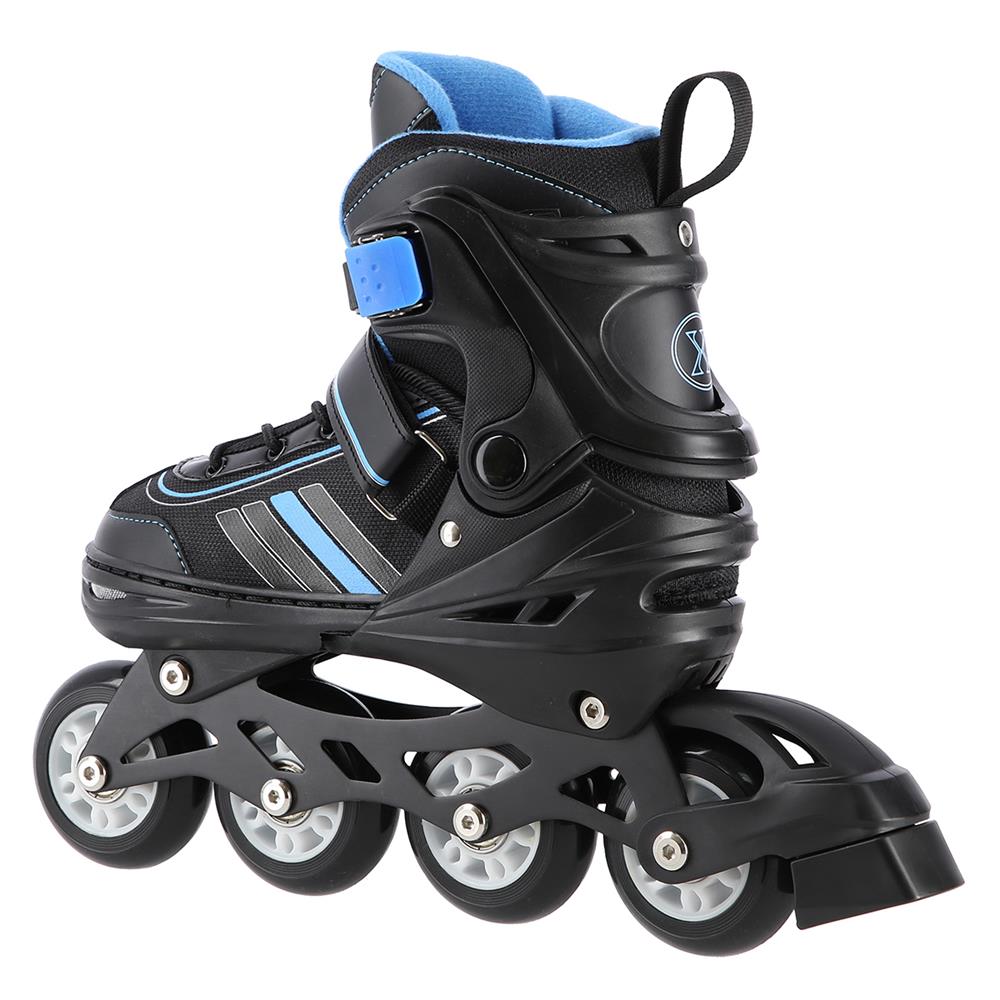 NILS EXTREME NH18191 2in1 Inliner Schlittschuhe Kinder Gr. 29-33, Schwarz-Blau, verstellbar