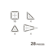 Cleverclixx Mini Tiles Pack Pastellfarben 28 Teile, kompaktes Design für unterwegs ToGo, inklusive Aufbewahrungsbox, Magnetspielzeug