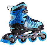 NILS EXTREME NH18192A 4in1 Inliner Schlittschuhe Rollschuhe Gr. 29-33, Schwarz-Blau, verstellbar